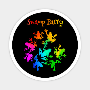 Swamp Party Frogs Magnet